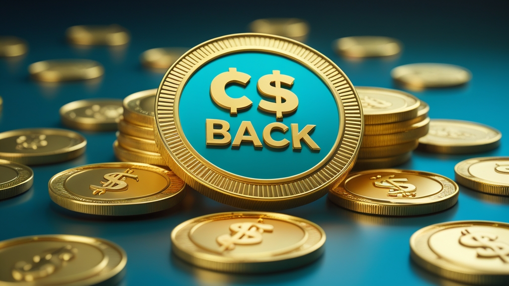 sports betting cashback concept with gold coins